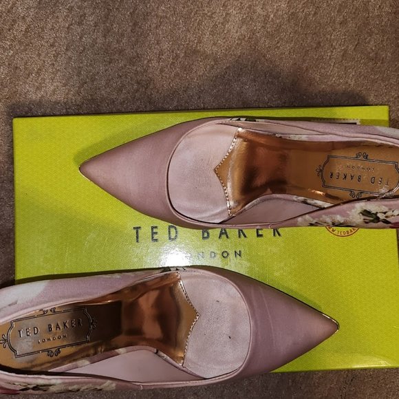 Ted Baker Pink Floral Heels Kawaa - Picture 3 of 8